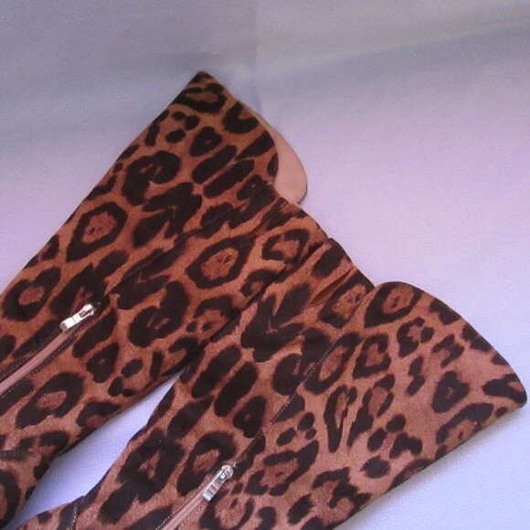 ANIMAL LEOPARD PRINT KNEE HIGH BOOTS; SZ 7 NEW - Picture 5 of 9